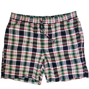 J. Crew Mens Plaid Drawstring Waistline Preppy Lightweight Shorts Large